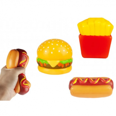 Antistresinis suspaudžiamas žaislas Fast food 12 cm