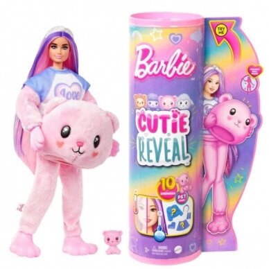 Barbie lėlė Cutie Reveal serija -meškutė HKR04