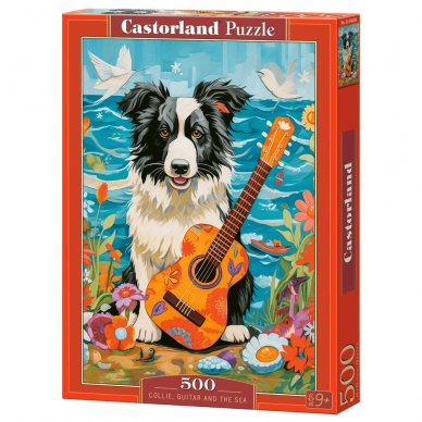 Castorland dėlionė Collie, Guitar and the Sea 500 det