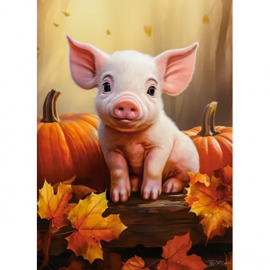 Castorland dėlionė  Cute Fall Piglet 300 det. 1