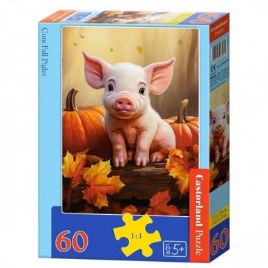 Castorland dėlionės Cute Fall Piglet  60 det.