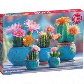 CherryPazzi dėlionė Bloomy Cactus Fireworks 1000 det