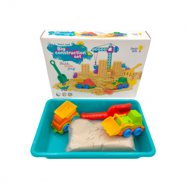 Genio kids rinkinys išmanusis smėlis su smėliadėže Big Construction 1 kg 4