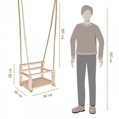 Master Wood medinės sūpynės iki 30 kg 4