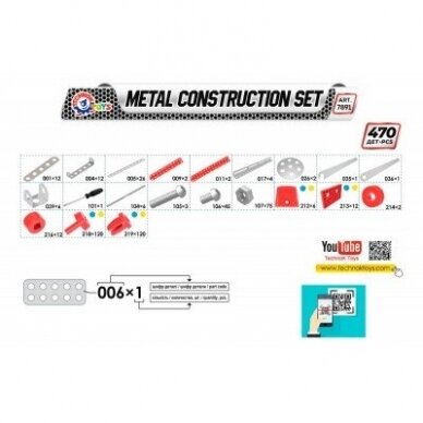 Technok konstruktorius metalinis 470 det. 7891 2