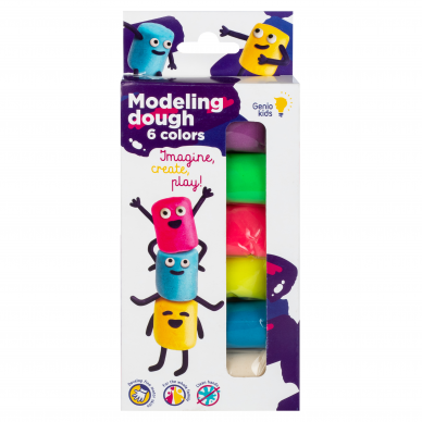 Genio KIds modelino rinkinys 6 spalvos